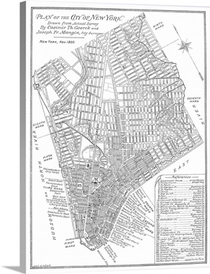 Map Of New York City, 1803