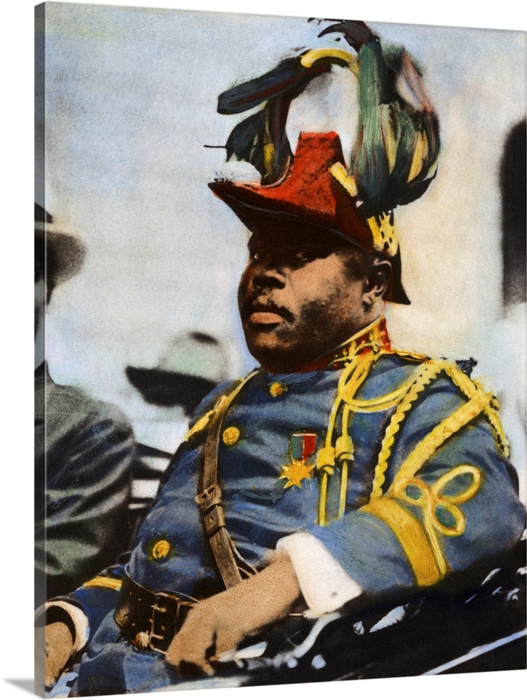 MARCUS GARVEY (1887-1940). Jamaican black-nationalist leader. Oil over a photograph, c1922.