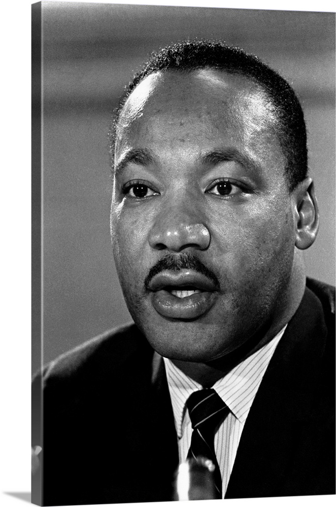 Framed Portrait of Dr Martin Luther King Jr on canvas Civil Rights Leader 