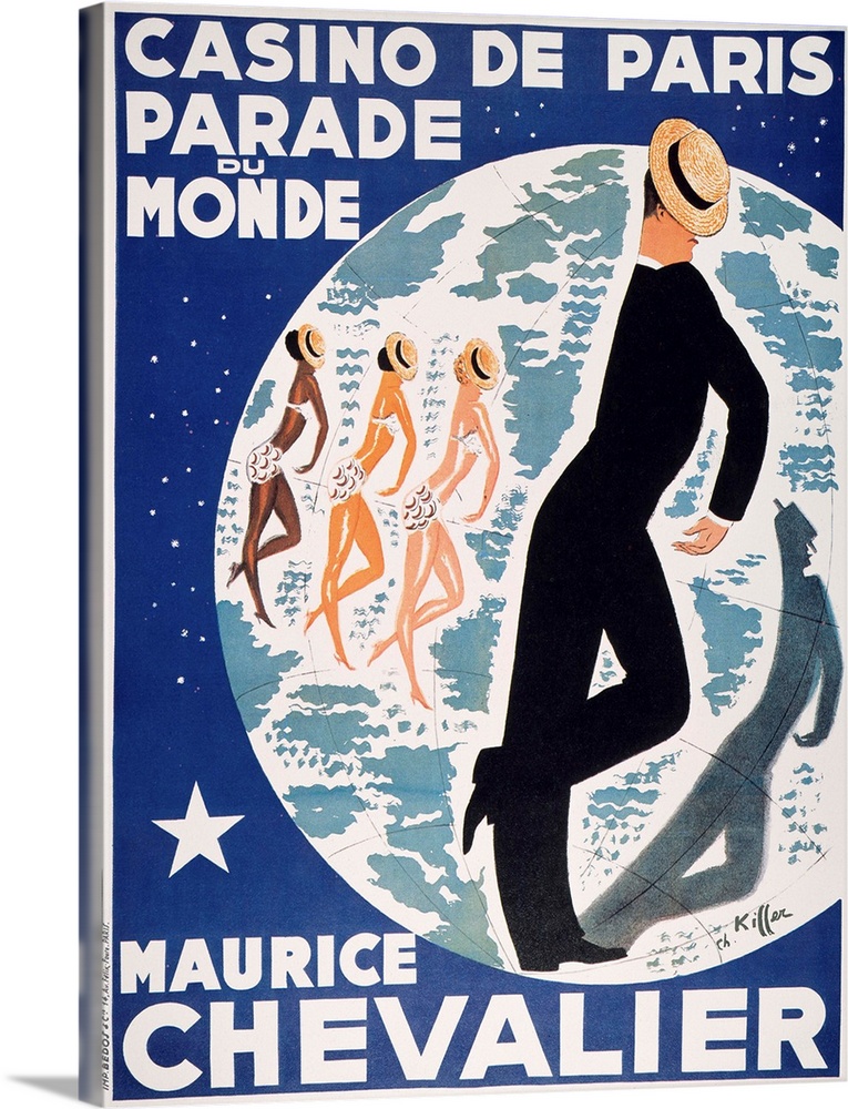 Maurice Chevalier (1888-1972) on a Casino de Paris poster, 1935.