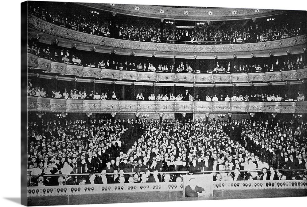 'The Interior of the Metropolitan Opera House, New York, with an Audience of over 3,500 People.' Flash photograph, 21 Marc...