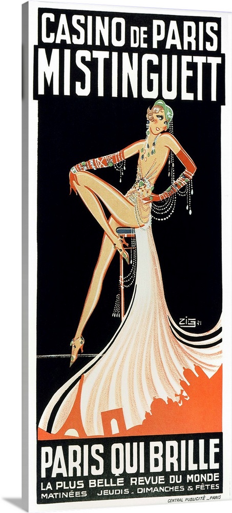 French entertainer. Originally known as Jeanne-Marie Bourgeois (1875-1956), on a Casino de Paris poster, 1931.