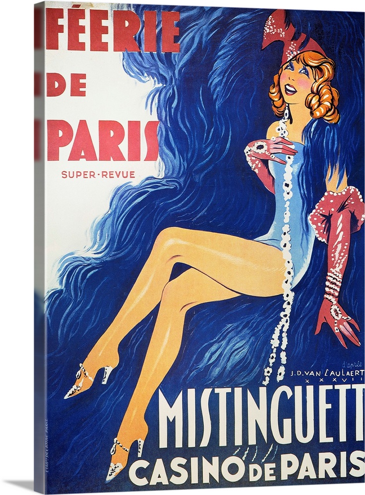 French entertainer. Originally known as Jeanne-Marie Bourgeois (1875-1956), on a Casino de Paris poster, 1937.