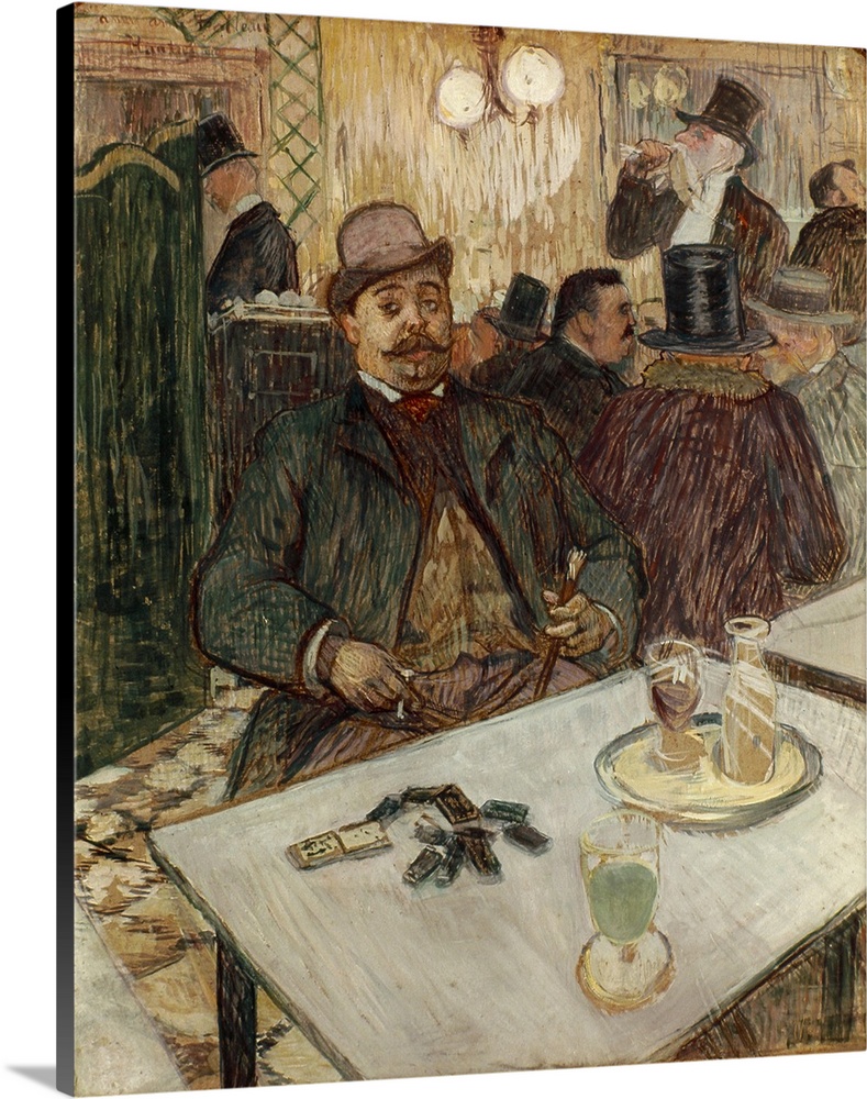 Toulouse-Lautrec, 1893. Monsieur Boileau In A Cafe. Gouache.