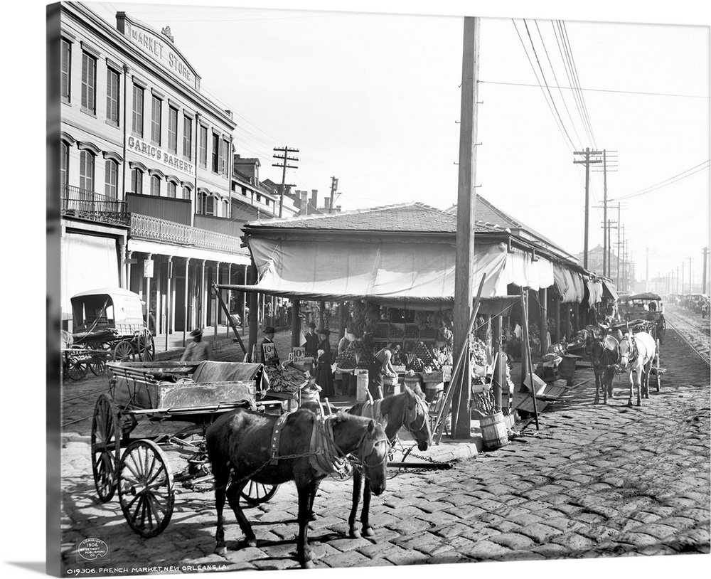 New Orleans, Market, C1906. Scene In the French Market In New Orleans, Louisiana. Photographed C1906.