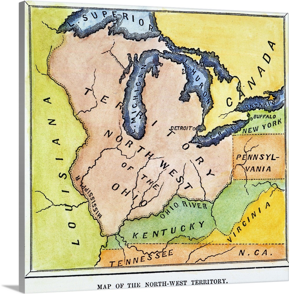 Northwest Territory, 1787. Map Of the Northwest Territory As It Appeared After the Promulgation Of the Northwest Ordinance...