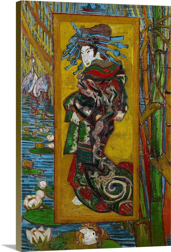 Van Gogh, Japonaiserie. Oiran (After Kesai Eisen). Originally Oil On Canvas, Vincent Van Gogh, 1887.