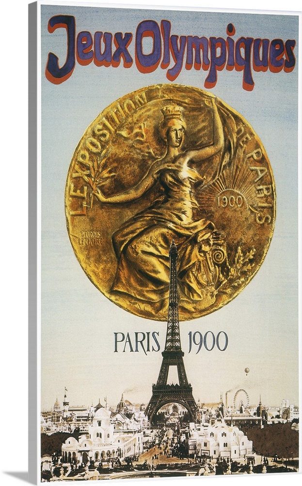 Poster from the 1900 Olympic Games, held at Paris concurrently with the World Exposition.