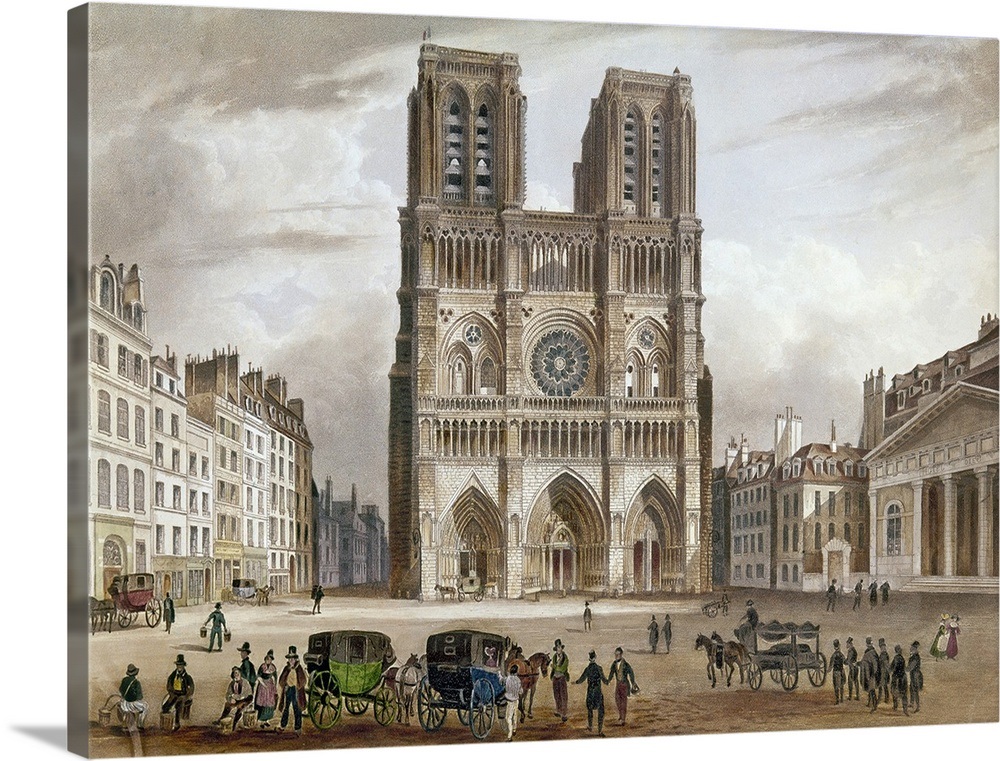 Paris Notre Dame, C.1825 Wall Art, Canvas Prints, Framed Prints, Wall