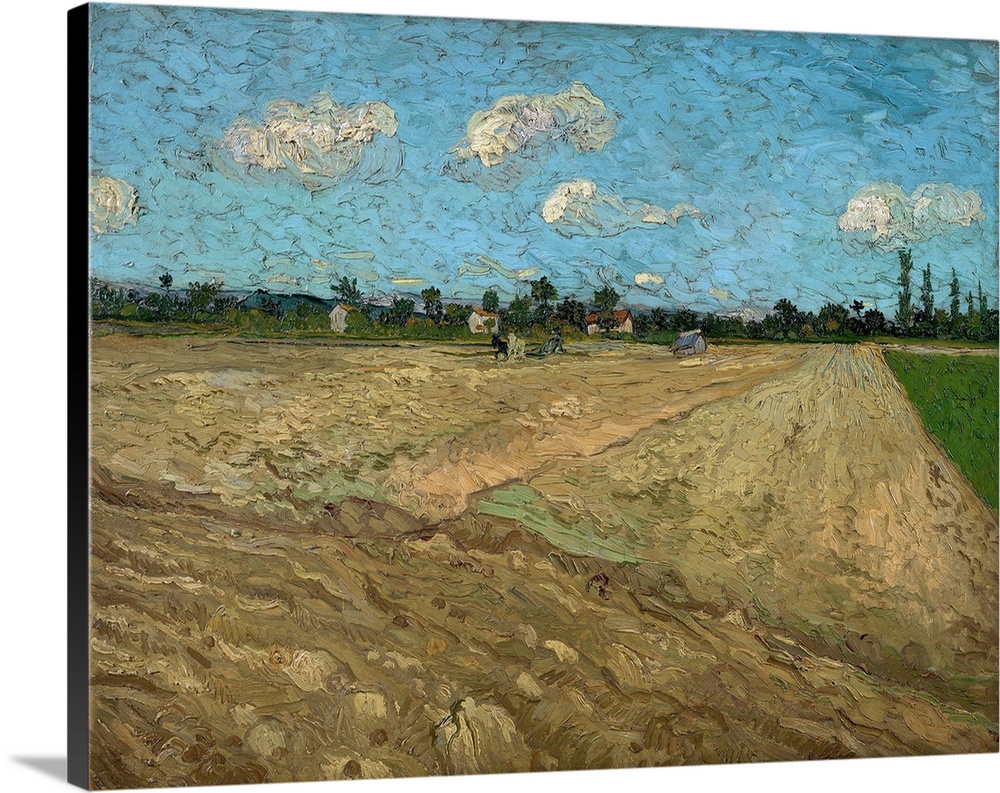 Van Gogh, Fields, 1888. Plowed Fields At Arles. Oil On Canvas, Vincent Van Gogh, 1888.