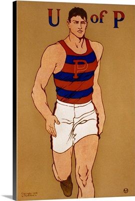Poster for the University of Pennsylvania track team, 1908