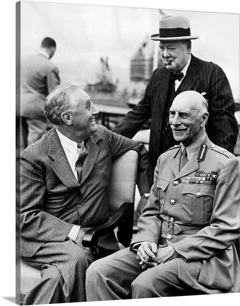 Allied leaders of World War II at the Second Quebec Conference, September 1944. From left: President Franklin D. Roosevelt...