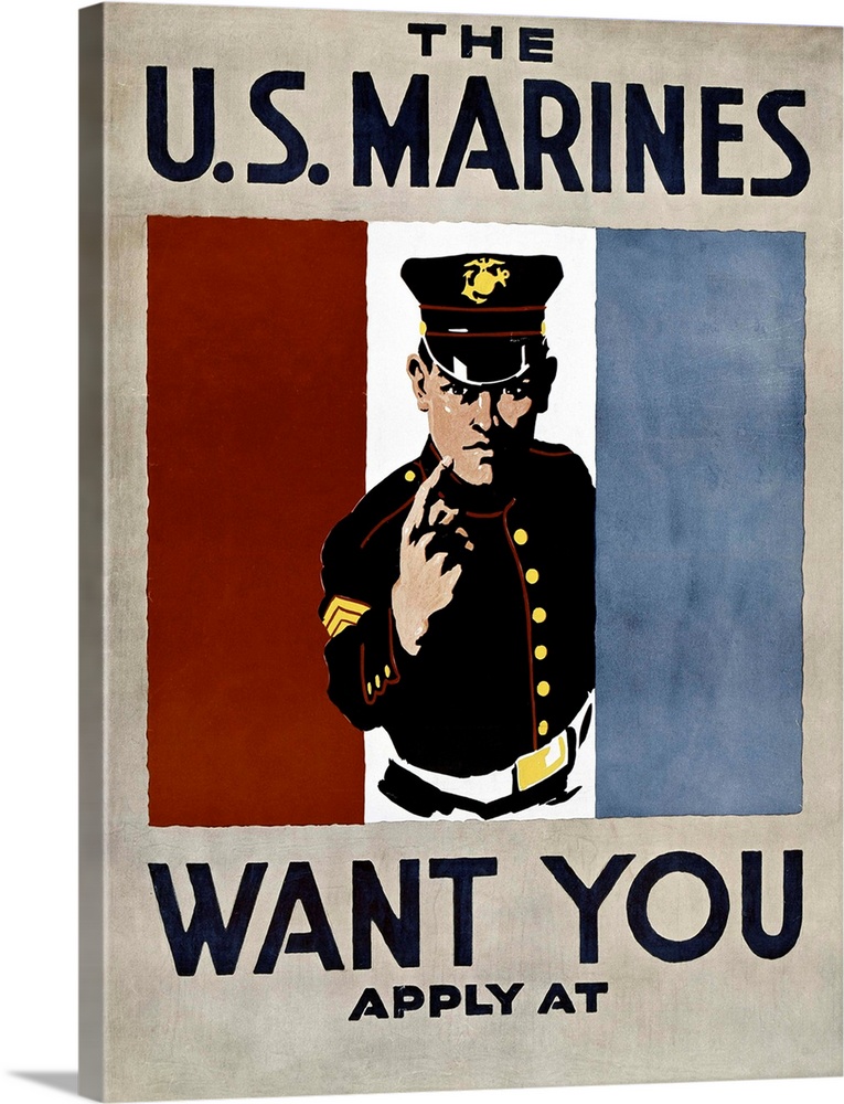 Recruiting poster for the U.S. Marines Corps during World War II, c1944.