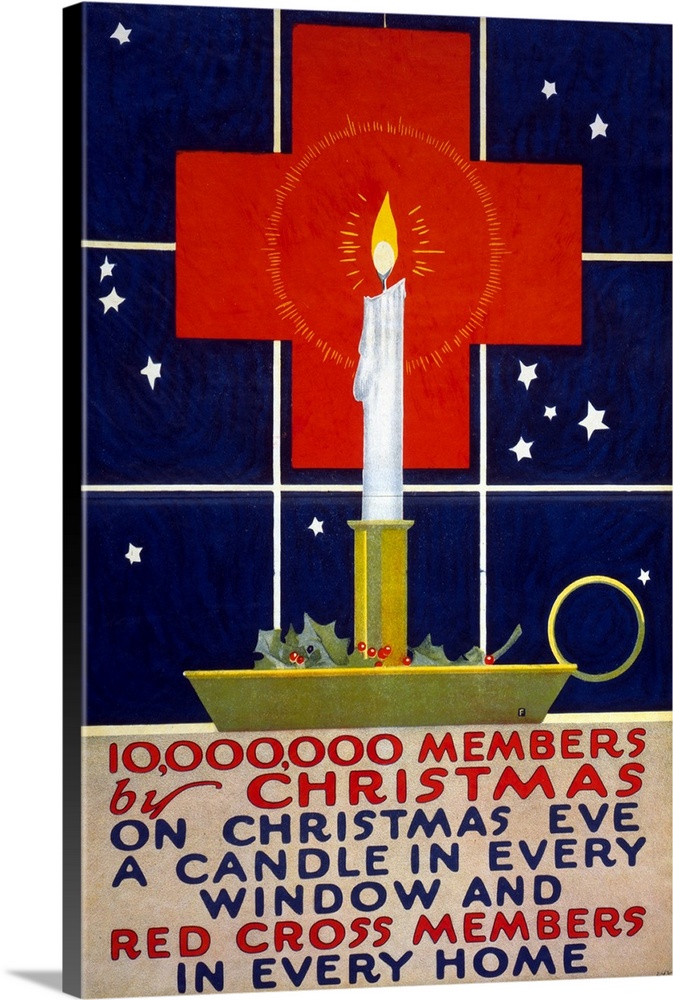 Red Cross recruiting poster during Christmas time, 1917.