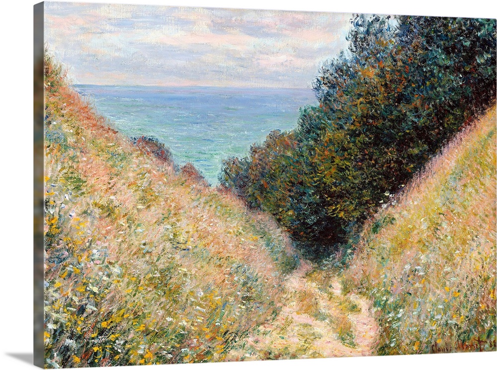Monet, Pourville, 1882. 'Road At La Cavee, Pourville.' Oil On Canvas, Claude Monet, 1882.