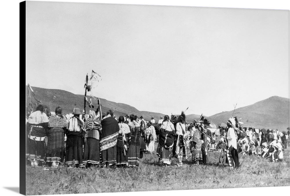 Sioux Grass Dance, C1913. Sioux Native Americans At A Grass Dance Ceremony, Probably On the Standing Rock Reservation In S...