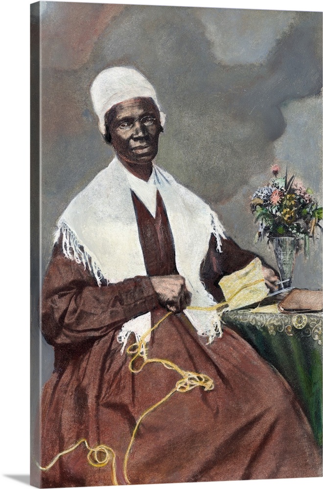 SOJOURNER TRUTH (c1797-1883). American evangelist. Souvenir carte-de-visite photograph, 1864, sold at her lectures.