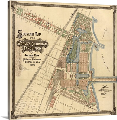 Souvenir Map, World's Fair, 1893