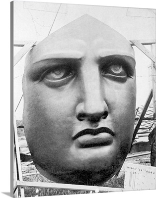 Statue Of Liberty, 1885, Face of the Statue of Liberty before assemblage