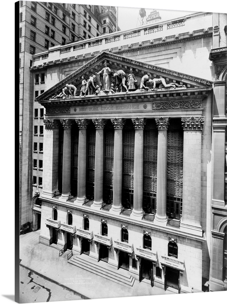 Exterior of the New York Stock Exchange. Photograph by Irving Underhill, c1908.