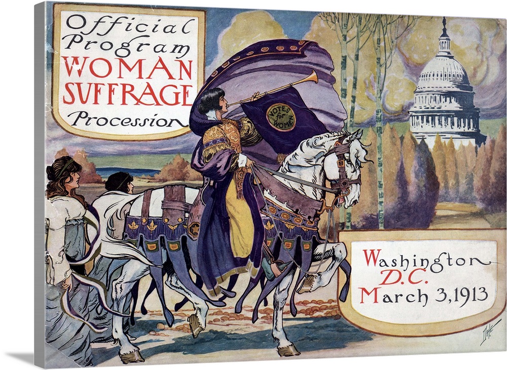 Cover for the program of the suffragette demonstration for women's right to vote in Washington, D.C., on 3 March 1913.
