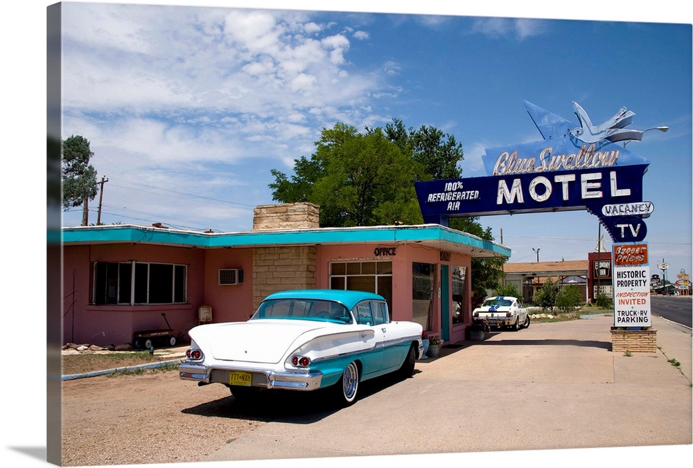The Blue Swallow Motel along Route 66 in Tucumcari, New Mexico. Photograph by Carol M. Highsmith, July 2006.