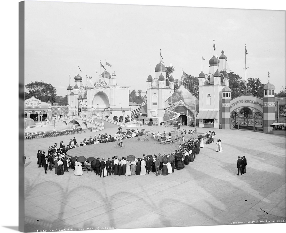 The circus at Luna Park in Cleveland, Ohio. Photograph, c1905.