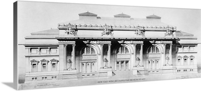 The facade of the Metropolitan Museum of Art in New York, 1893