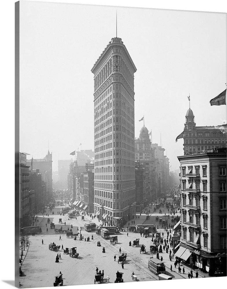 The Flatiron Building in New York City. Photograph, c1905.