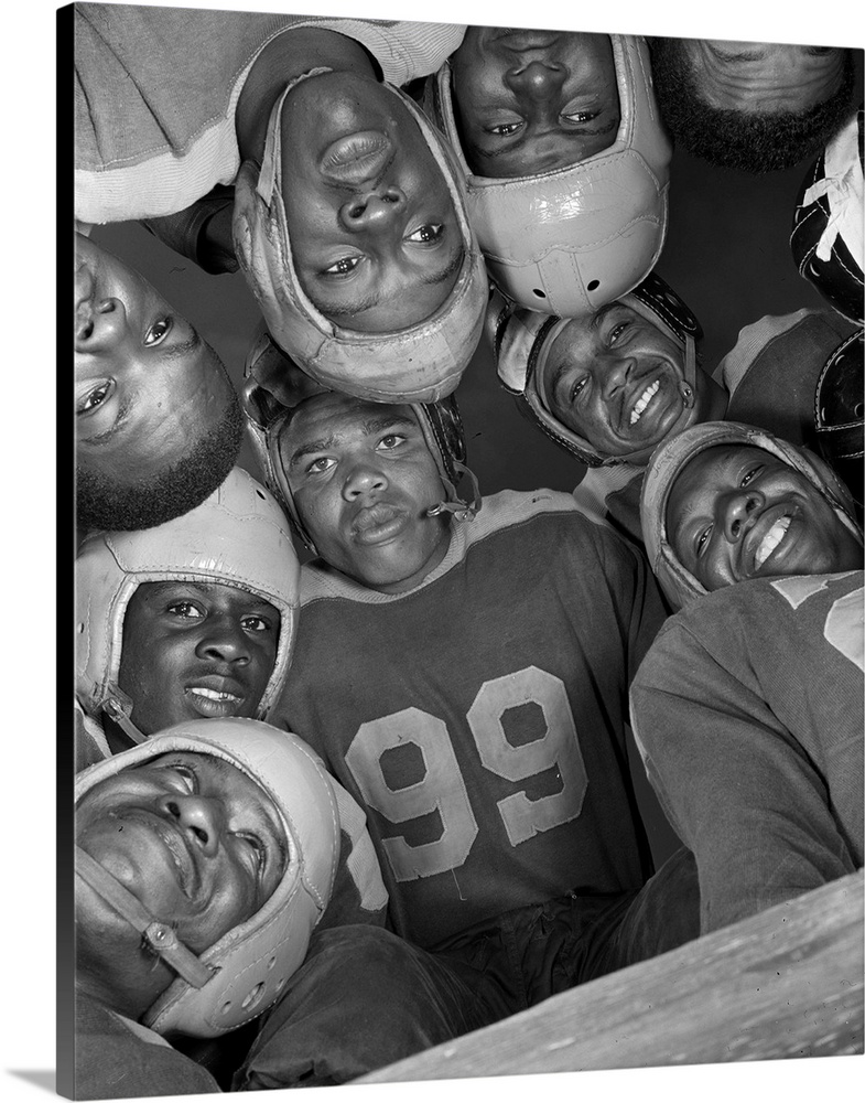 The football team from Bethune-Cookman College in Daytona Beach, Florida. Photograph by Gordon Parks, 1943.