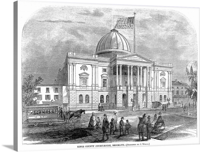 The Kings County Courthouse in Brooklyn, New York, 1865 | Great Big Canvas