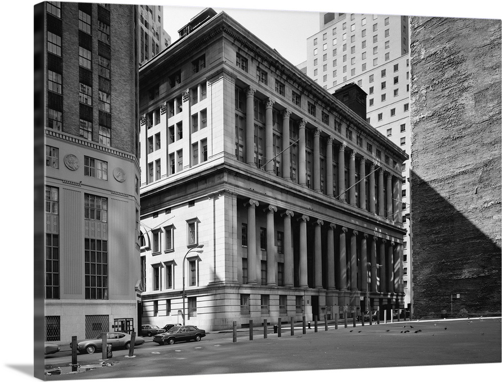 The National City Bank at 55 Wall Street in New York City. Photograph, c1970.