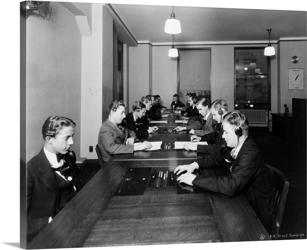 The new quotation room at the New York Stock Exchange. Photograph, c1928.