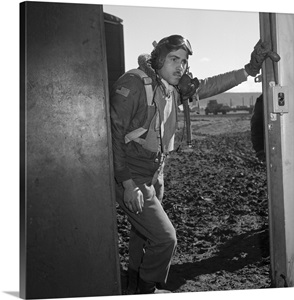 Tuskegee Airman Edward Thomas, at Ramitelli Airfield in Italy, 1945 image thumbnail