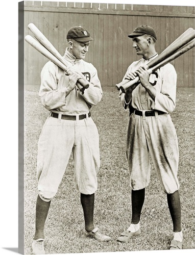 Vintage Baseball Photo Ty Cobb and Joe Jackson Detroit 
