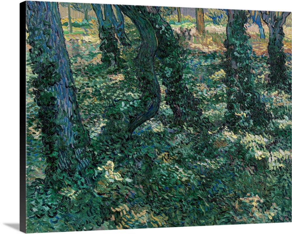 Van Gogh, Undergrowth. Oil On Canvas, Vincent Van Gogh, July 1889.