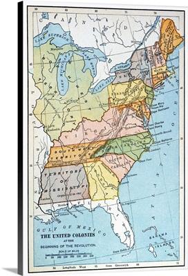 United States Map, c1791