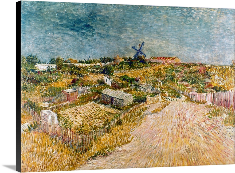 Little Gardens on the Butte Montmarte. Oil, 1887, by Vincent Van Gogh.