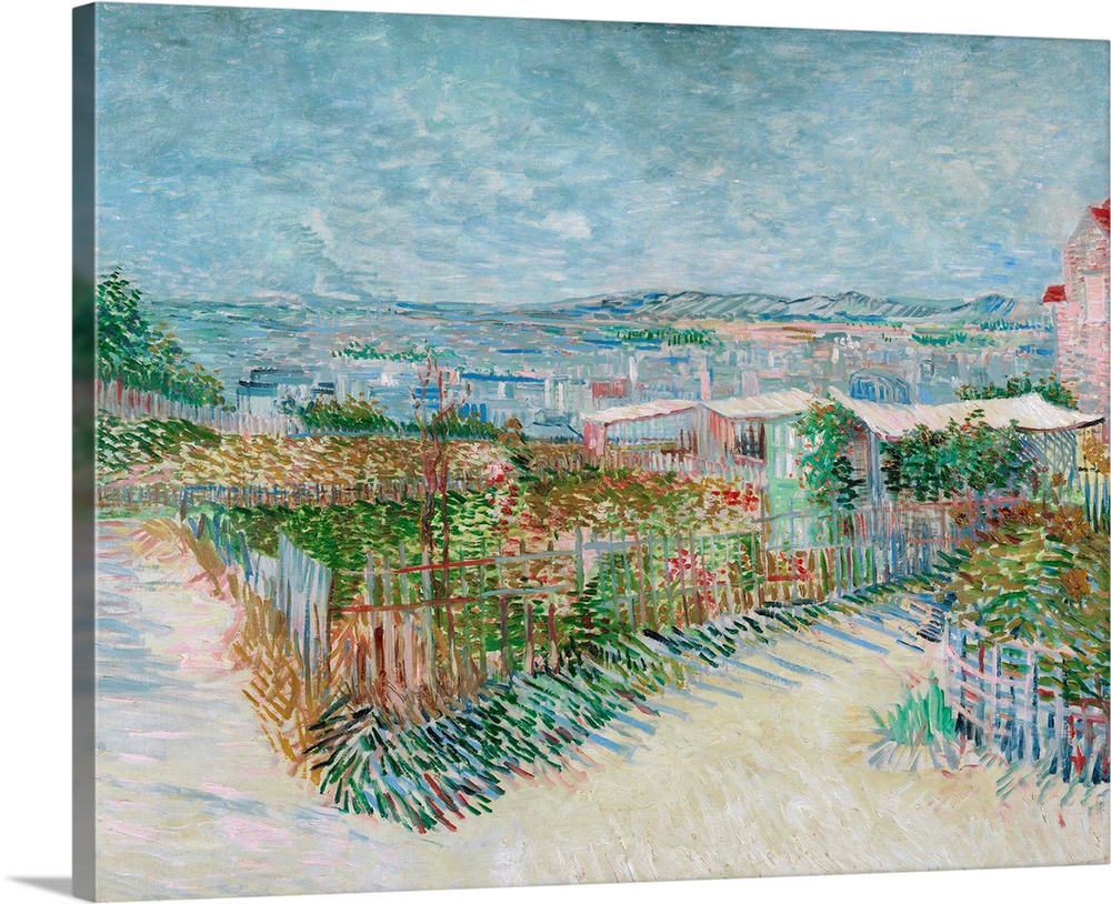 Van Gogh, Montmartre, 1887. 'Vegetable Gardens At Montmartre.' Oil On Canvas, Vincent Van Gogh 1887.