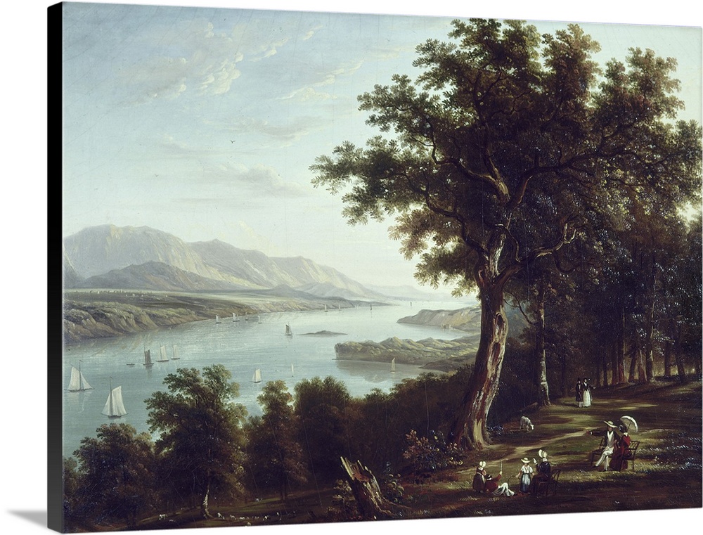 New York, Hyde Park, C1836. 'View From Hyde Park, On the Hudson River.' Oil On Canvas By William Henry Bartlett, C1836.