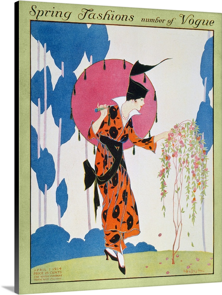 'Vogue' magazine cover, April 1914, featuring the Spring fashions.