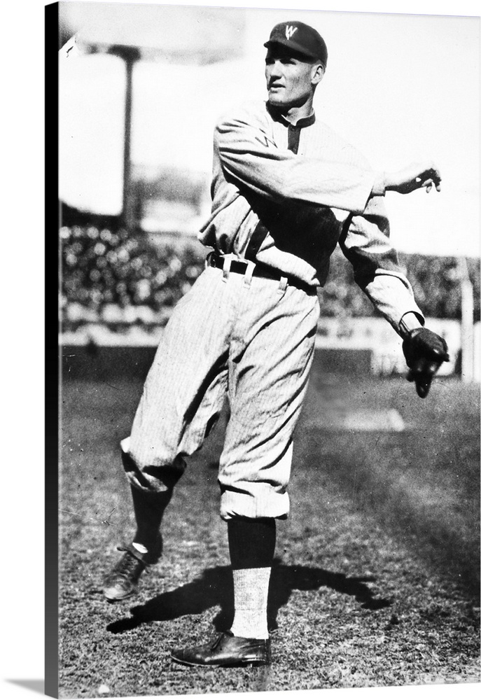 American professional baseball player. Pitching in 1925.