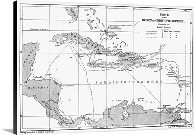 West Indies Map, c1890
