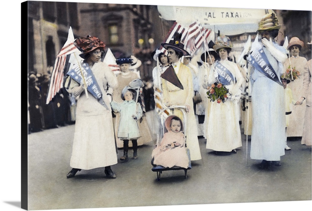 An American women's suffrage parade in New York City, 6 May 1912.