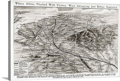 World War I, Map, 1918