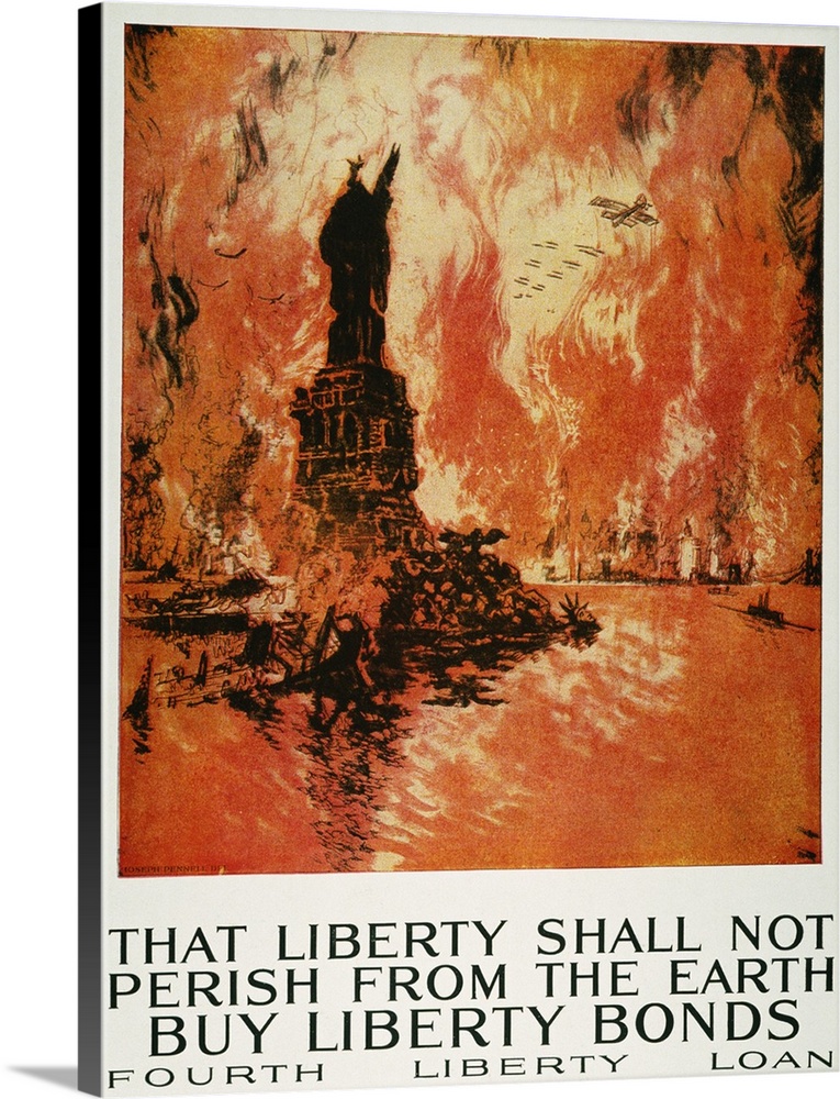 'That Liberty Shall Not Perish...' American World War I Liberty Loan poster.