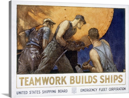 World War I: U.S. Poster, American Shipping Board poster Photo Canvas ...