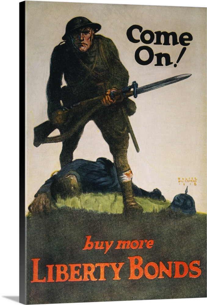 'Come On!' American World War I Liberty Loan poster.