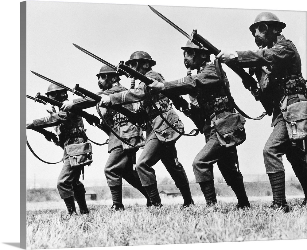 British soldiers training during World War II. Photographed c1942.
