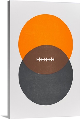 Football Venn Diagram - Orange and Smokey